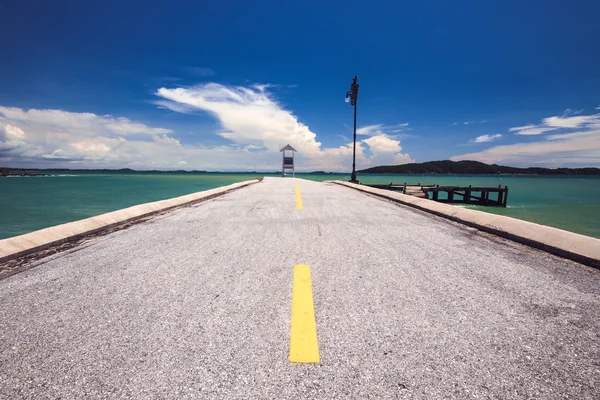 The road to the sea, with small tower resort atmosphere for relaxing in the summer at Khao Laem Ya, Rayong, Thailand