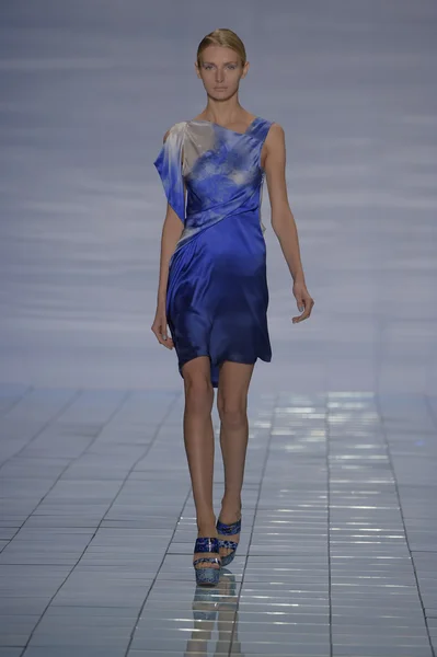 Model walks the runway at the LIE SANG BONG Spring-Summer 2015 Collection