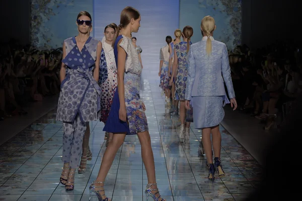 Models walk the runway at the LIE SANG BONG Spring-Summer 2015 Collection