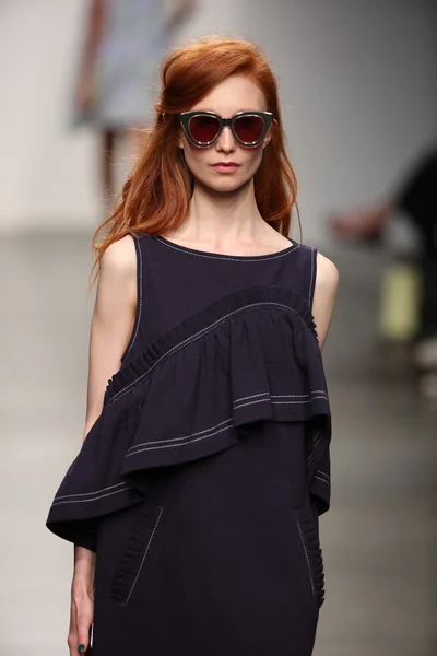 Model walks the runway at Karen Walker Spring-Summer 2015 fashion show