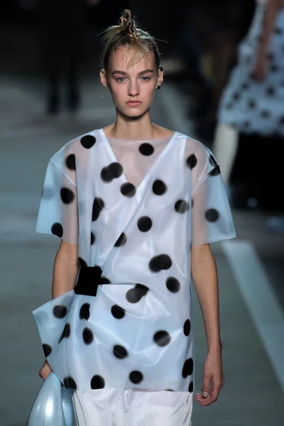 Maartje Verhoef walks the runway at the Marc By Marc Jacobs fashion show