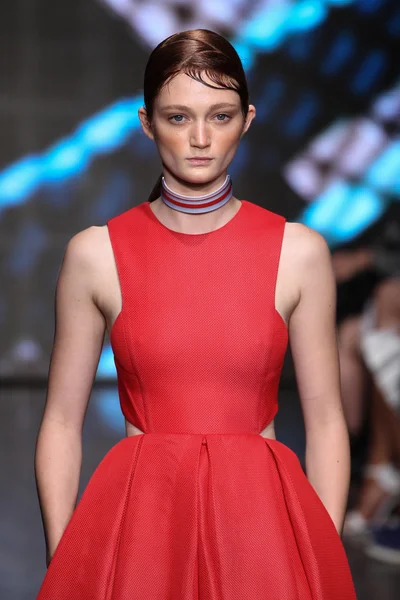 Sophie Touchet walks the runway at DKNY