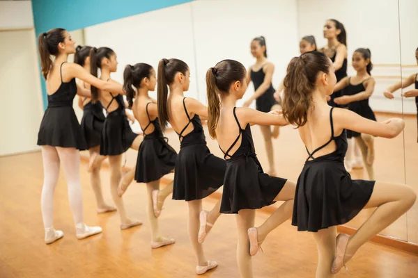 Girls participating in dance class