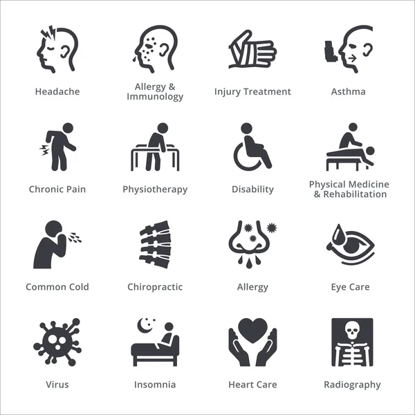 Health Conditions & Diseases Icons - Sympa Series | Black