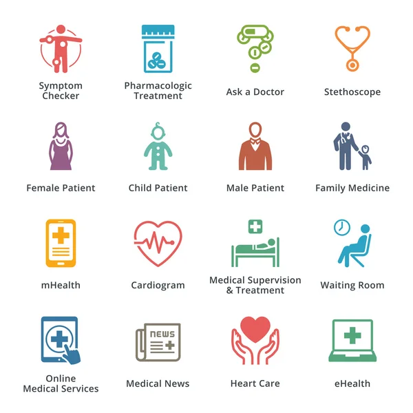 Medical & Health Care Icons Set 2 - Colored Series