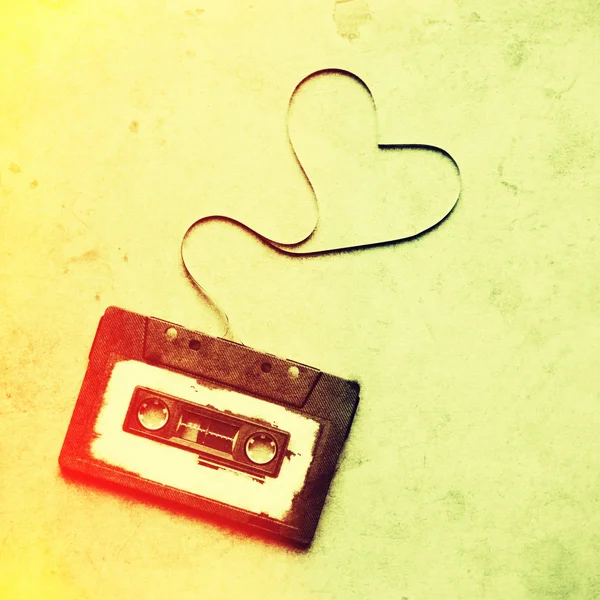 Audio cassette with magnetic tape