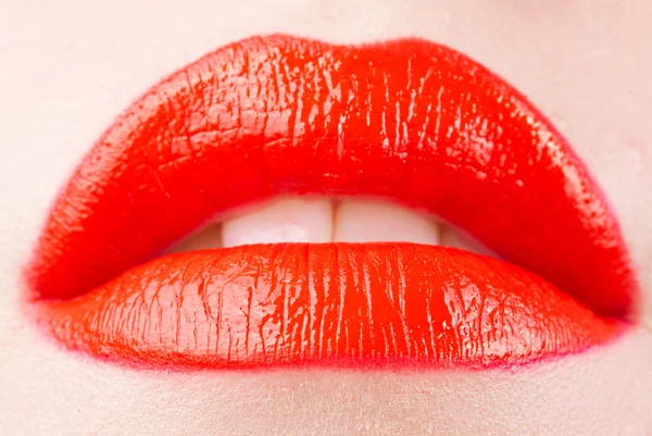 Sexy plump woman lips