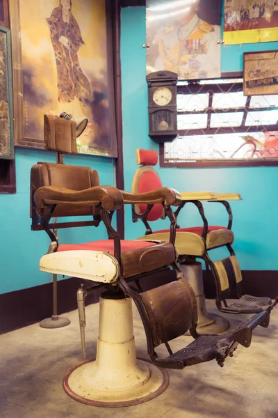 Old barber chair in barber shop