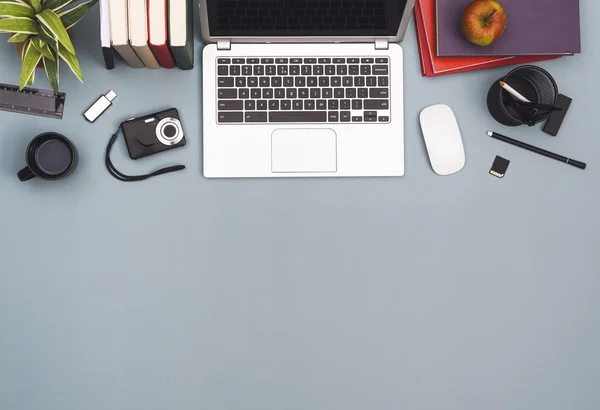 Top view office desk