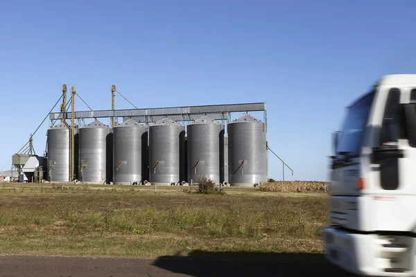 Silo grains on a farm