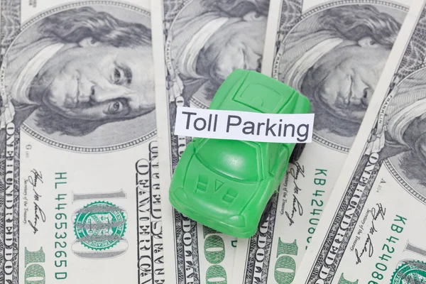 Car money With sign - Toll Parking. Payments and costs.