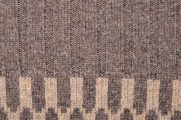 Brown wool knit fabric