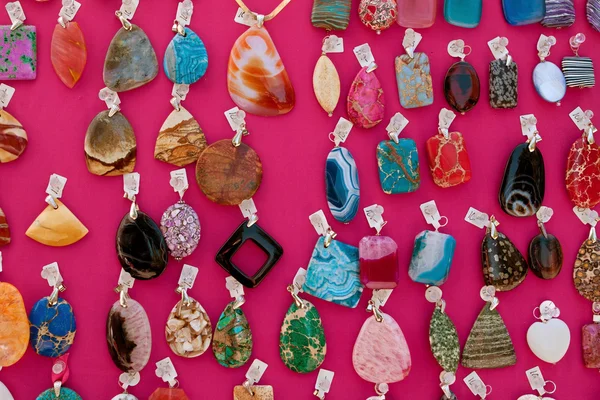 Gem Stone Earrings Displayed At Arts And Crafts Festival