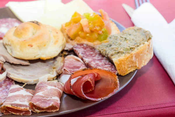 Plate of meats and cheeses from Tuscany