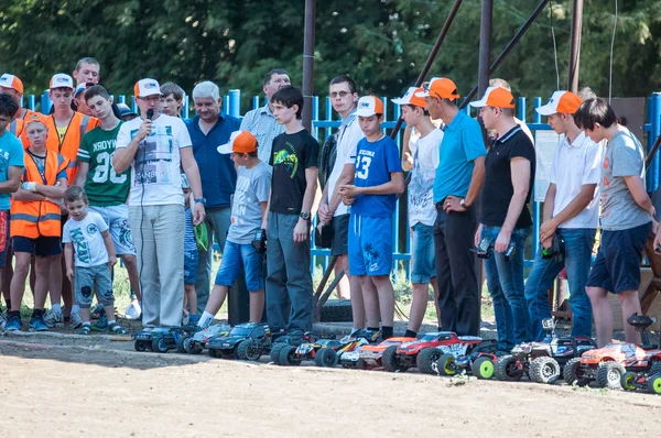 Orenburg, Russia - 20 August 2016: Amateurs car model  sports compete on the off-road track