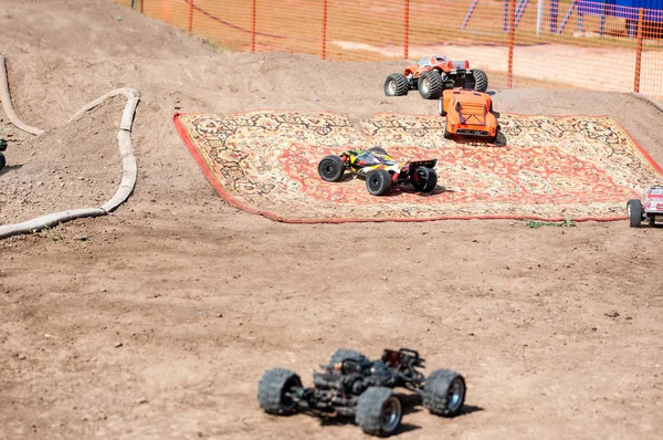 Orenburg, Russia - 20 August 2016: Amateurs car model  sports compete on the off-road track