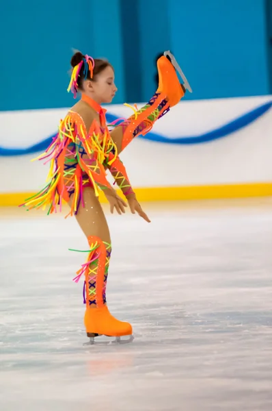 Girl figure skater in singles skating, Orenburg, Russia
