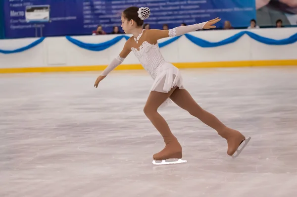 Girl figure skater in singles skating, Orenburg, Russia