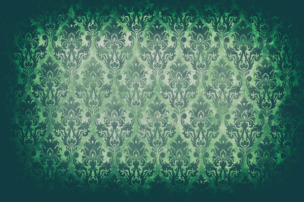 Green vintage pattern on old wall in old type camera toning