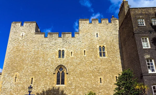 Historic buildings at Tower of London historic castle on the north bank of the River Thames in central London