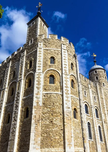 Historic The White Tower at Tower of London historic castle on the north bank of the River Thames in central London