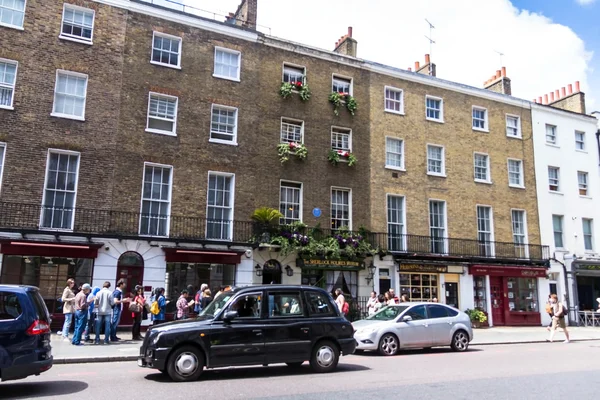 Facade of the Sherlock Holmes house and museum in 221b Baker Street.
