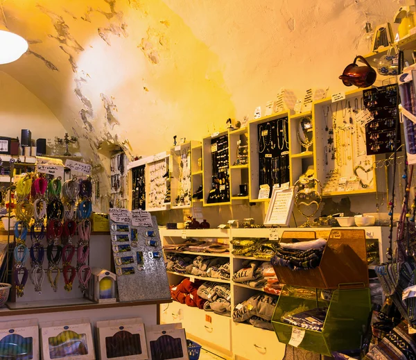 Souvenir shop in the Armenian quarter of Jerusalem, Israel