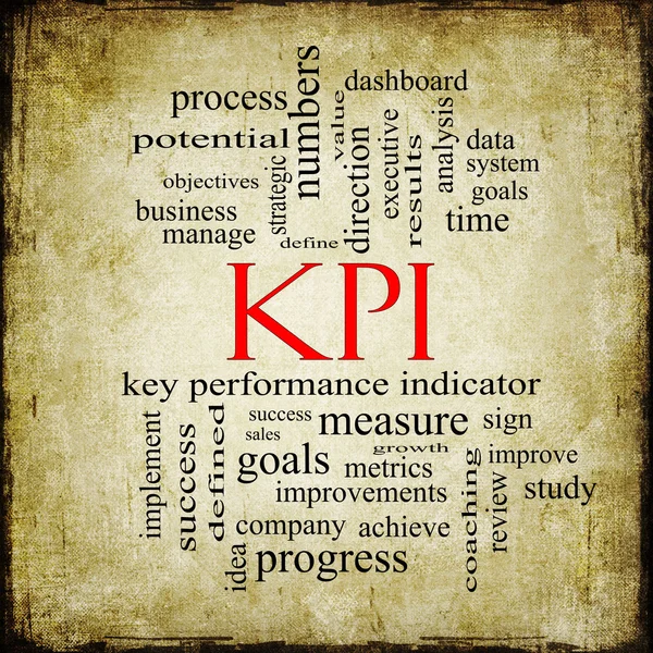 KPI Word Cloud Grunge Concept
