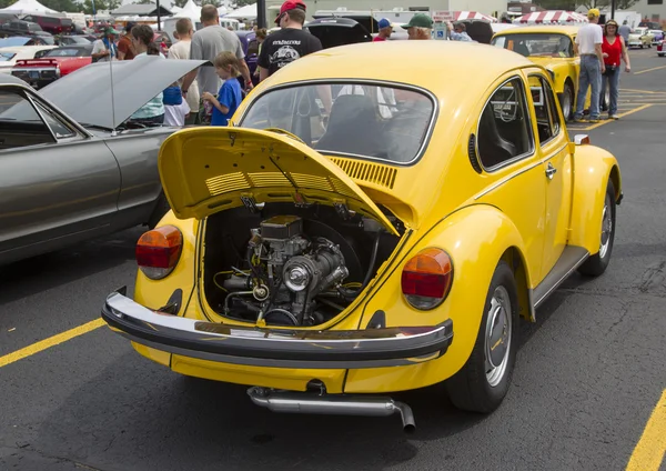1976 VW Yellow Bug / Beetle Car Rear View