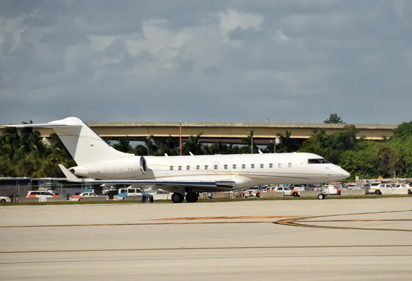 Corporate jet side view