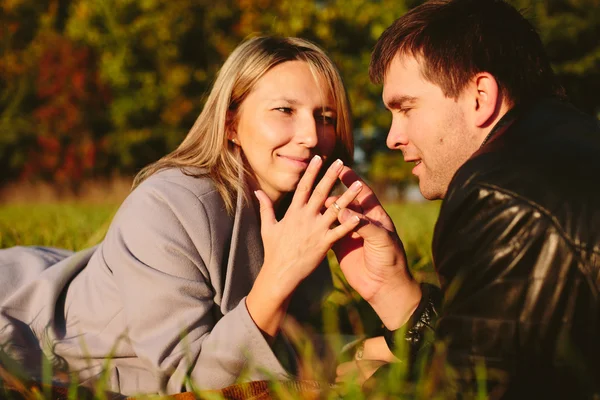 Young beautiful couple