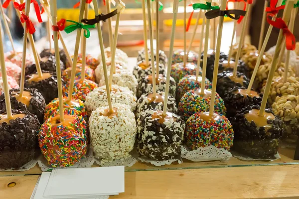 Delicious assortments of toffee apples