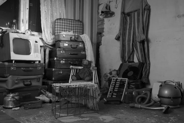 Junked Old Items in a Room