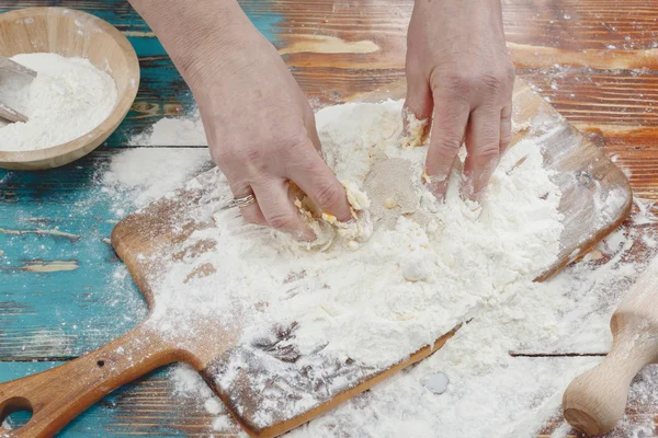 Active dry yeast with flour and dough