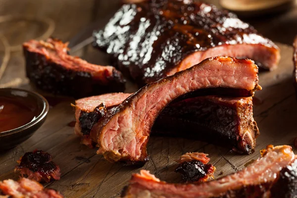 Homemade Smoked Barbecue Pork Ribs