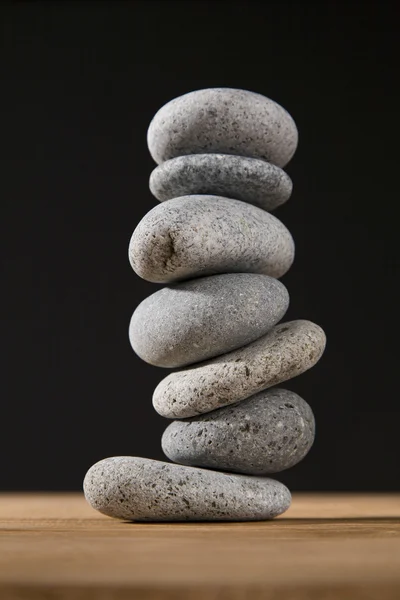 Pile of pebbles with back background