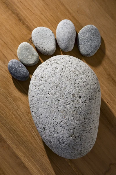 Footprint made of stones