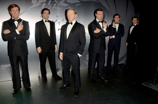 Wax figures of Six Bond actorsonds In Wax