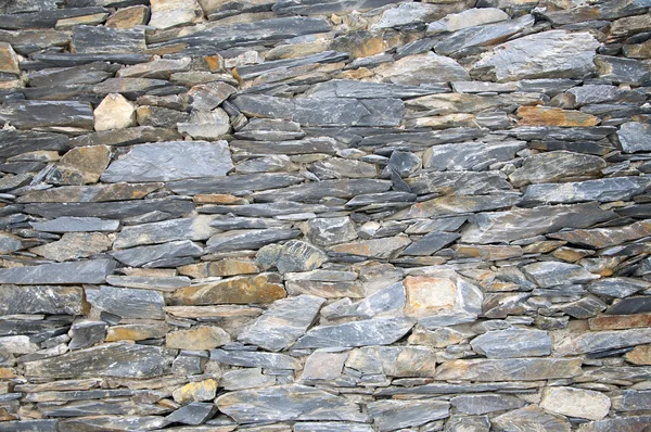 Old facade made of slate stones