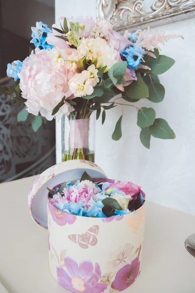 Beautiful decorative box with flowers