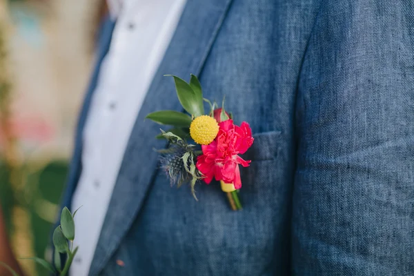 Groom with buttonhole flower