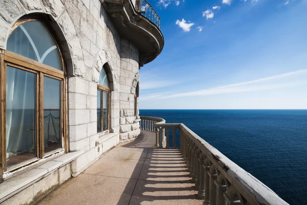 Landscape Castle Swallows nest Crimea and deep blue sea