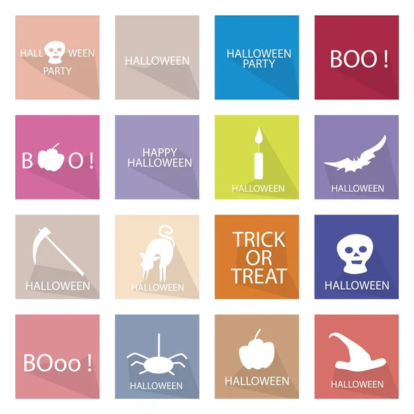 Illustration Collection of 16 Happy Halloween Icons