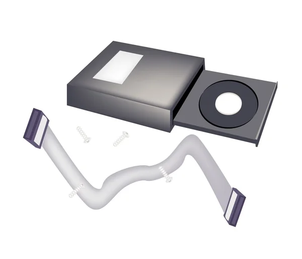 Open CD-ROM Disk Drive for Desktop Computer