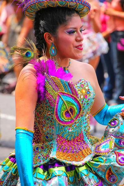 LIMA, PERU-JANUARY 31: Unidentified woman performs during Festiv