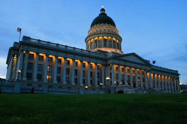 Utah State Capitol with lights, Salt Lake City
