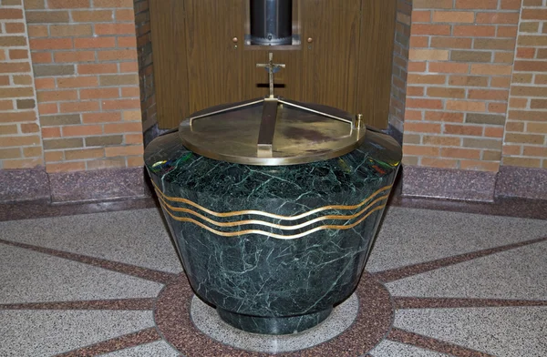 Baptismal font inside Saint Theresa
