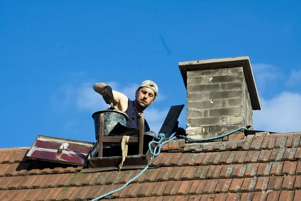 Worker on the roof