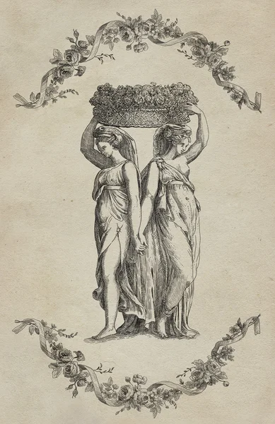 Old greek goddess illustration