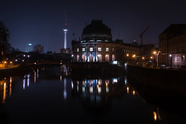 The Bode Museum at night. State Art Museum. Located on the Museum Island.